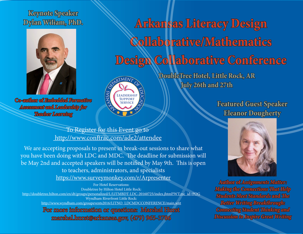 Arkansas Literacy Design Collaborative/Mathematics Design Collaborative Conference